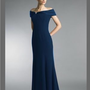 Junnie Leigh #1339 Off the Shoulder Teal Gown